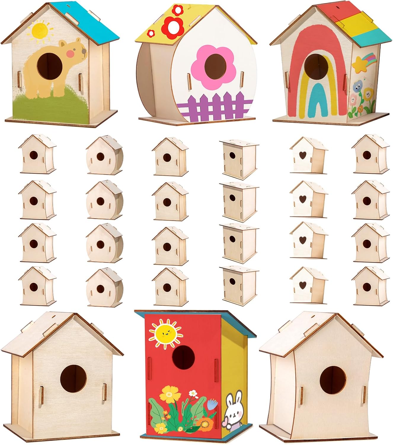 Kids Premium Art Gift Set DIY Wooden Birdhouse Craft Kit