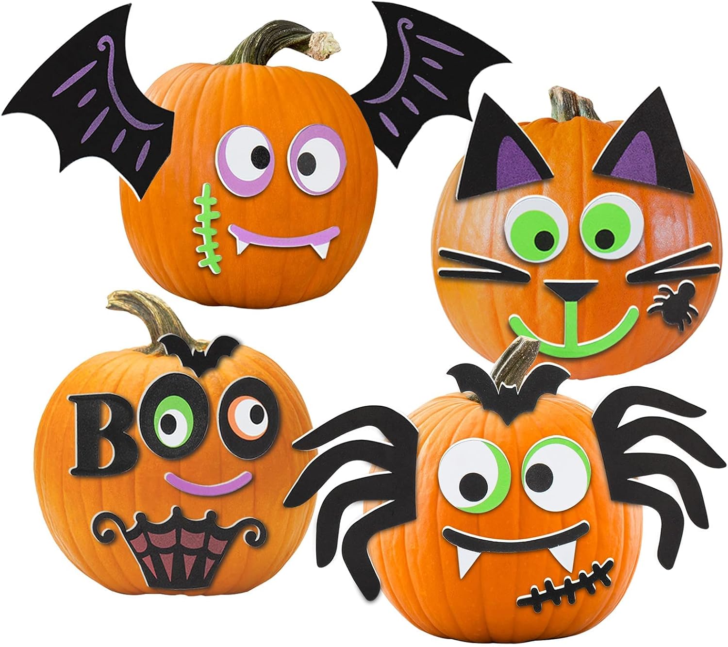 Kids Premium Art Gift Set Halloween Pumpkin Decorating Sticker Kit