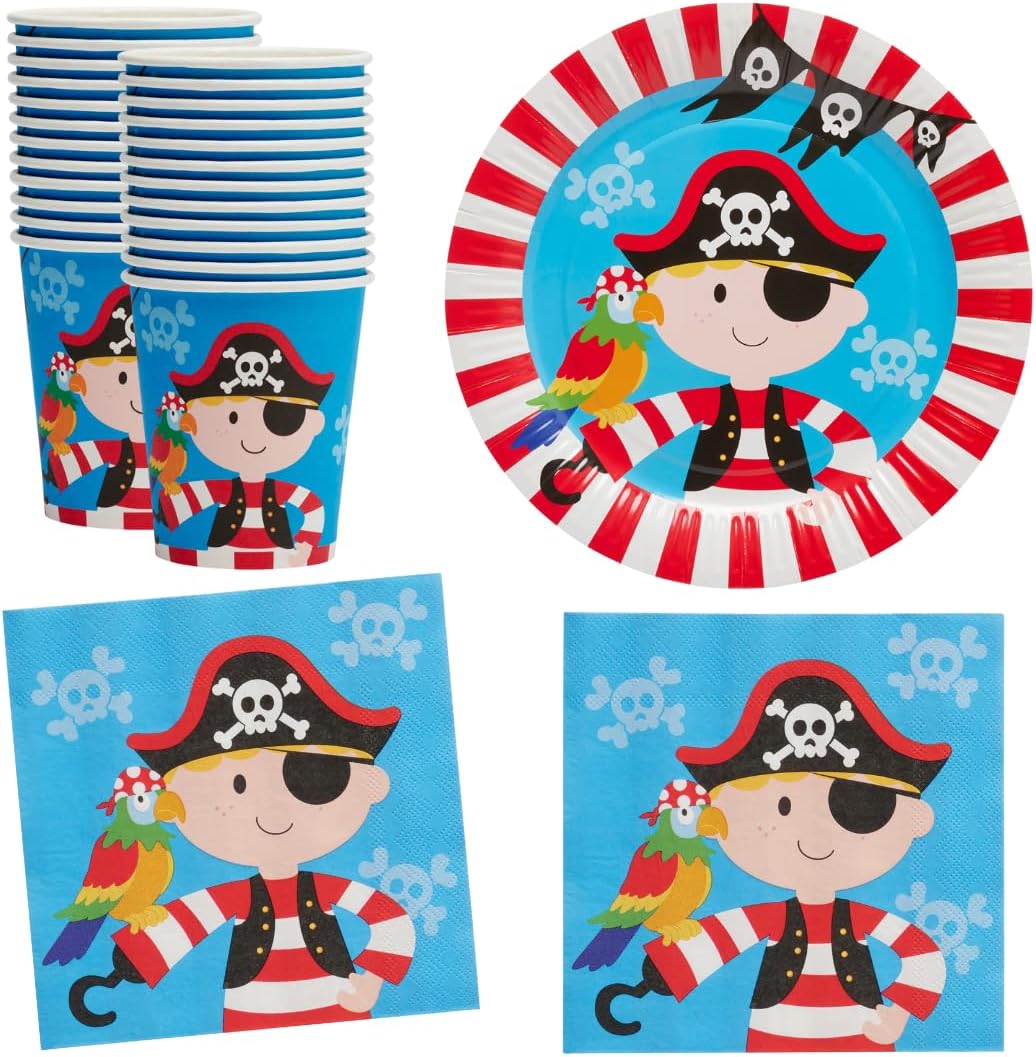 Kids Premium Art Gift Set Pirate Themed Party Tableware Set