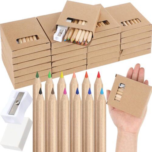Mini Colored Pencil Set with Sharpener and Eraser