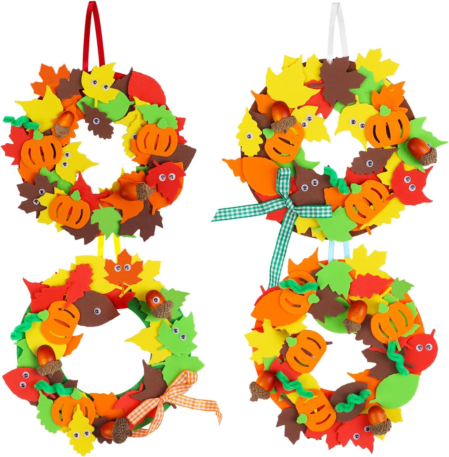 Kids Premium Art Gift Set Fall Foam Wreath Craft Kit