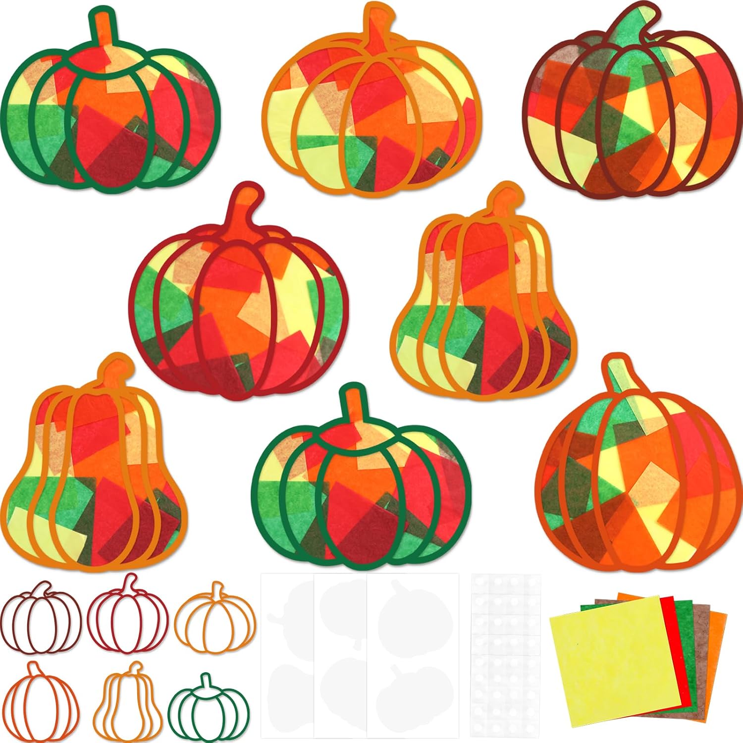 Fall Pumpkin Tissue Paper Craft Kit
