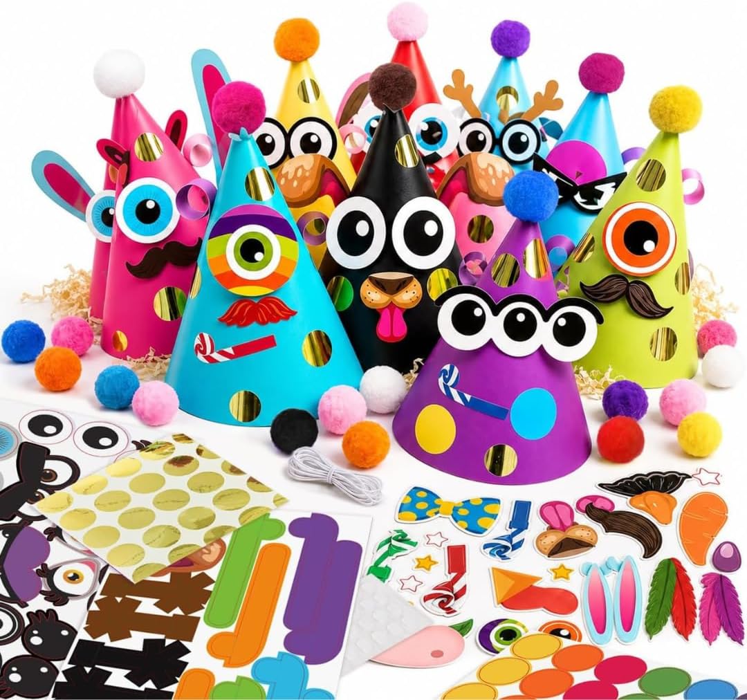 Kids Premium Art Gift Set DIY Party Hat Craft Kit