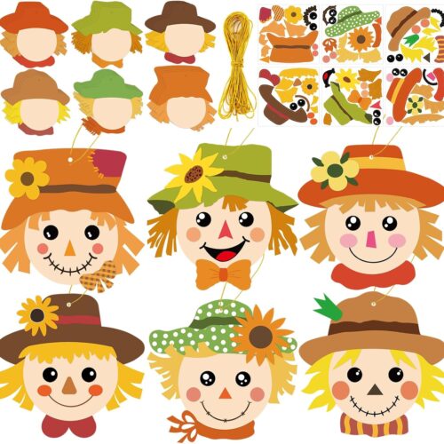 Kids Premium Art Gift Set Scarecrow Sticker Craft Kit