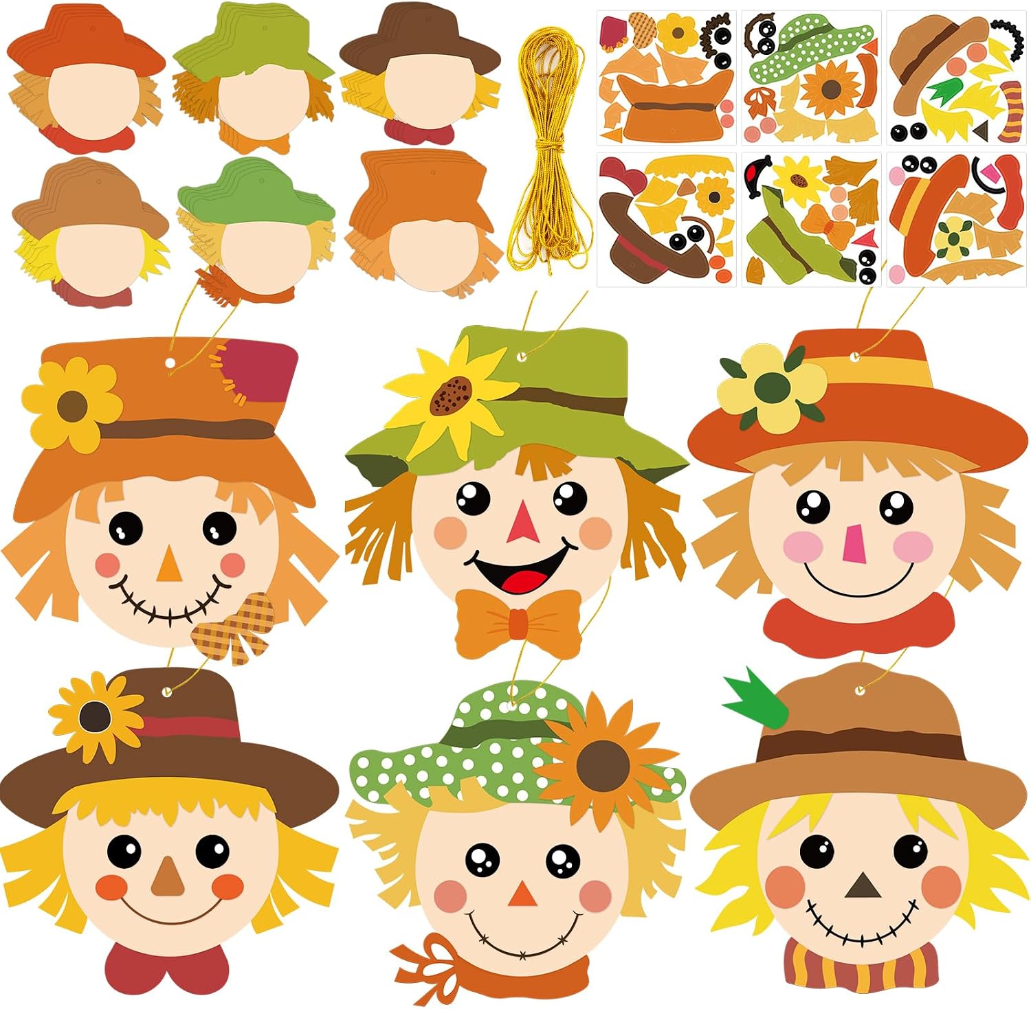 Kids Premium Art Gift Set Scarecrow Sticker Craft Kit