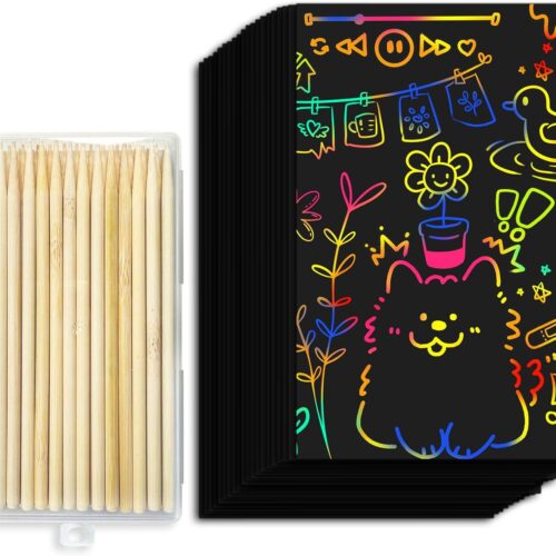 Scratch Rainbow Art Paper Kit for Kids