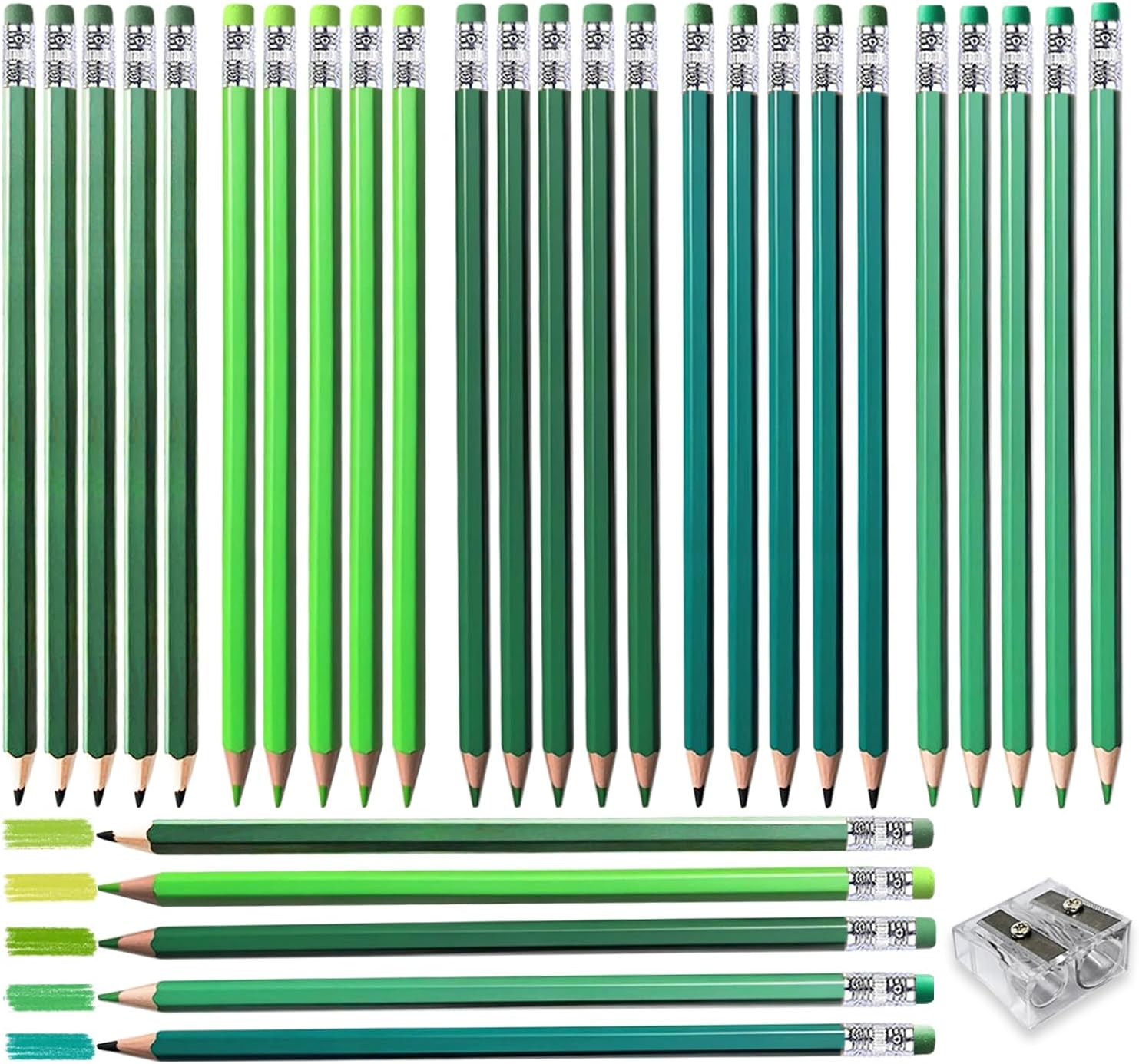 Mini Colored Pencils with Round Barrel and Sharpener