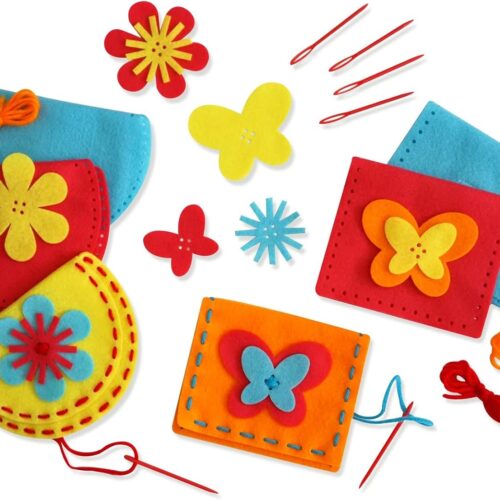 Kids Premium Art Gift Set Felt Purse Sewing Craft Kit