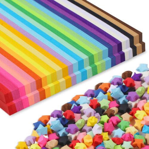 Star Origami Paper Strips for Crafts