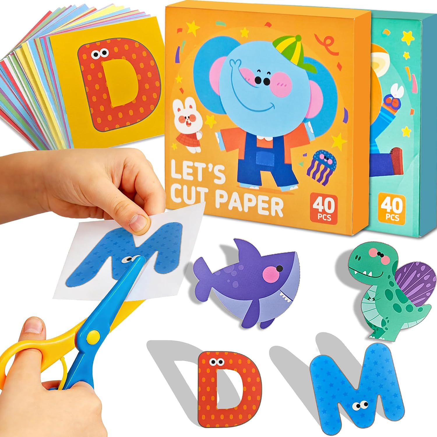 Preschool Scissors Set with Themed Cutting Practice
