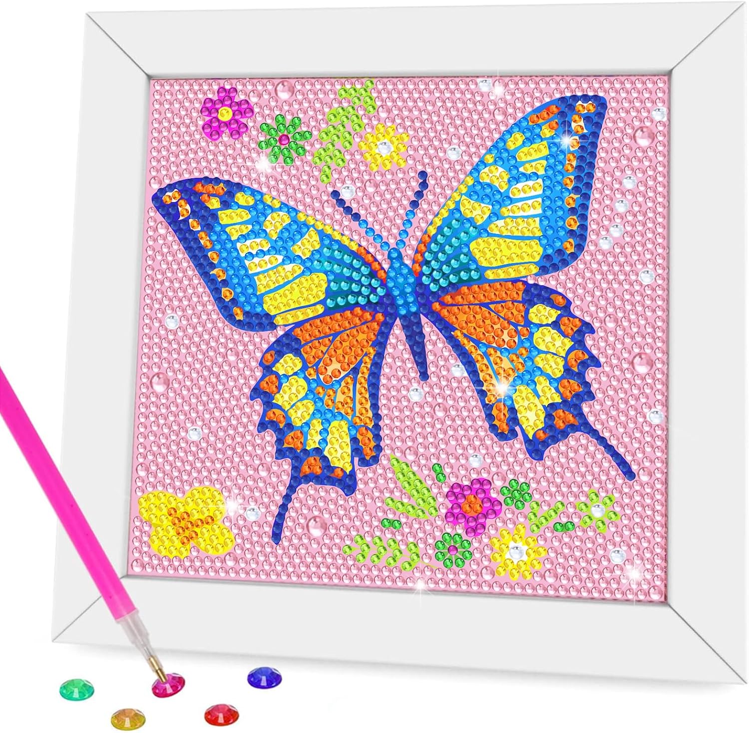 Kids Premium Art Gift Set Diamond Art Kit with Frame