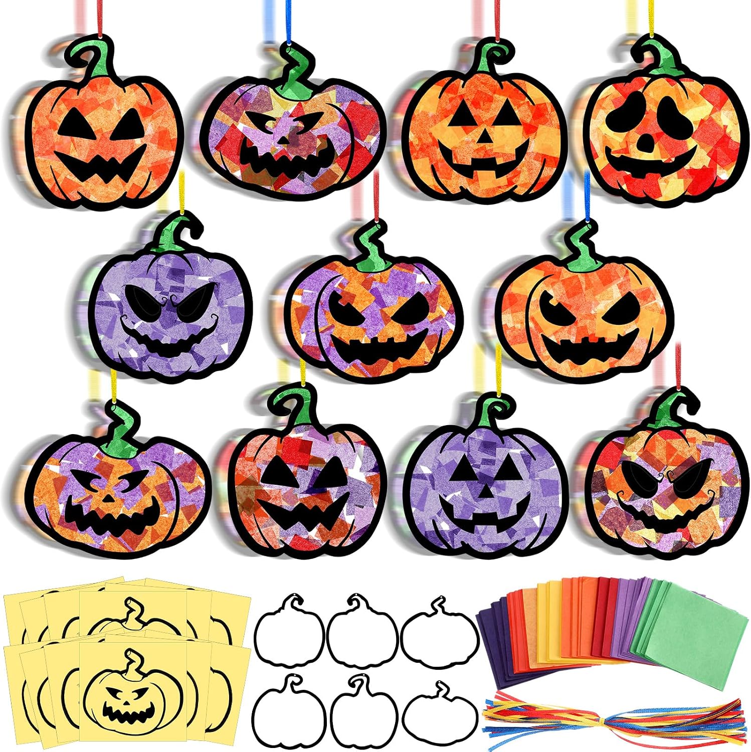 Pumpkin Suncatcher Paper Craft Kit