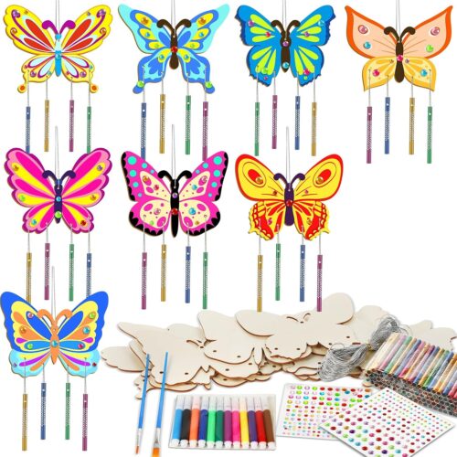 Kids Premium Art Gift Set Butterfly Wind Chime Craft Kit