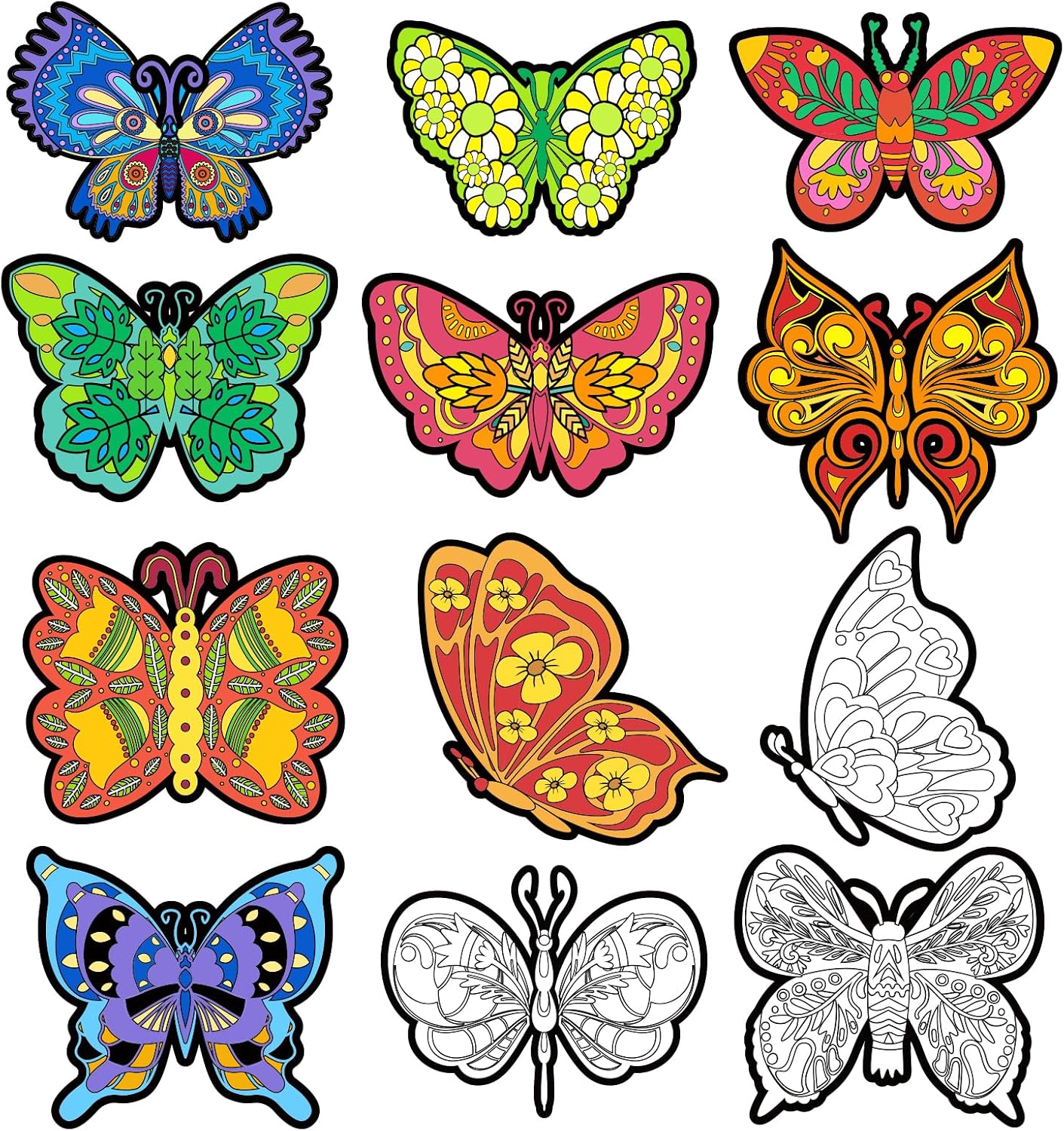 Kids Premium Art Gift Set Velvet Butterfly Coloring Craft Set