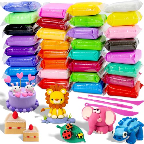 Kids Premium Art Gift Set Air Dry Modeling Clay Kit