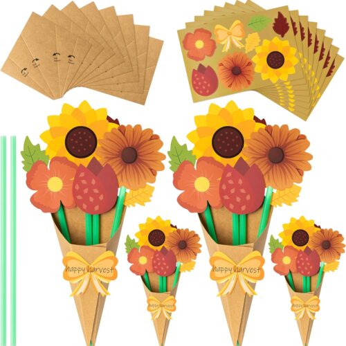 Kids Premium Art Gift Set Fall Flower Bouquet Craft Kit