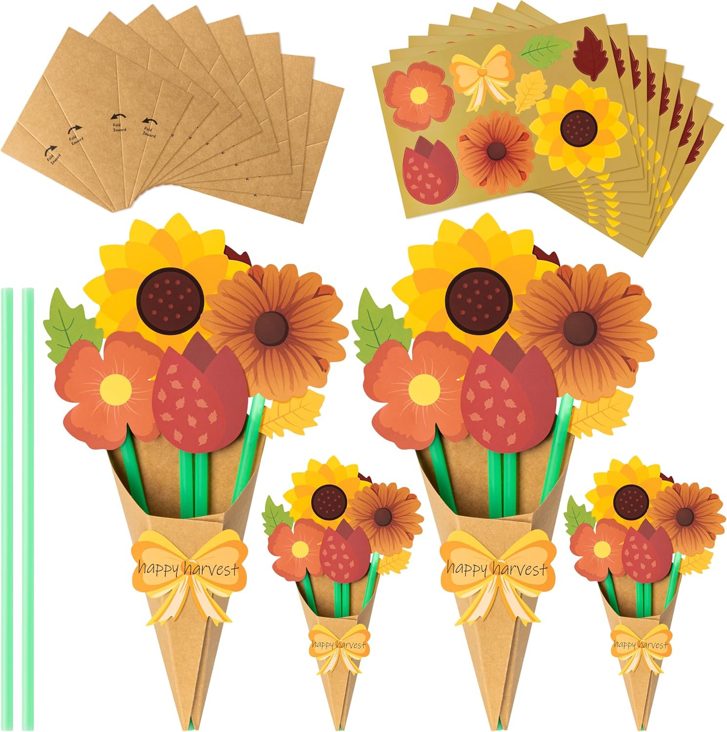 Kids Premium Art Gift Set Fall Flower Bouquet Craft Kit