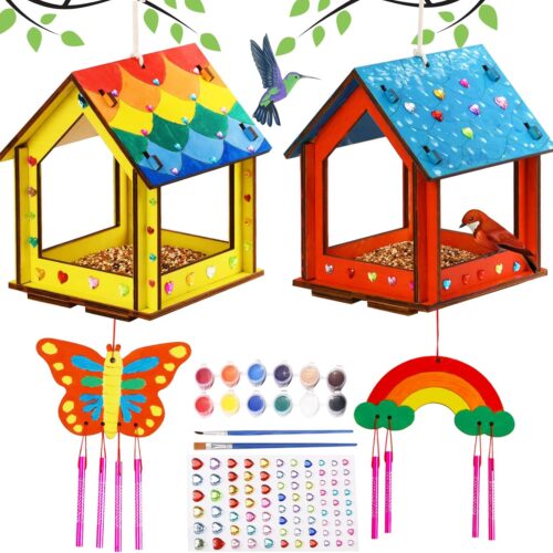 Kids Premium Art Gift Set Bird Feeder Wind Chime Craft Kit